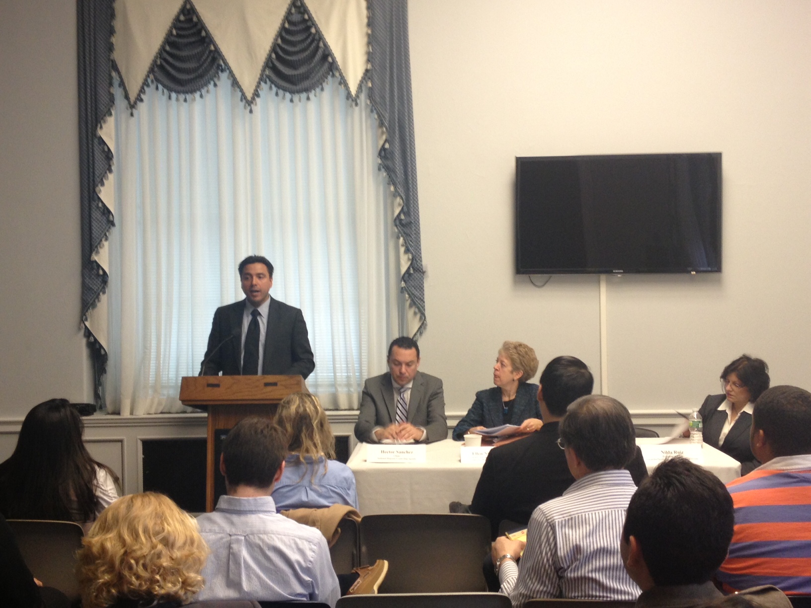 NCLR Vice President, Eric Rodriguez at the Capitol Hill briefing.