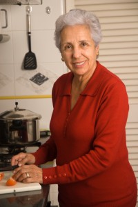 Senior woman cooking