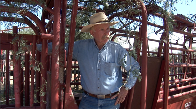 Duncan Blair on his cattle ranch that runs along the U.S.-Mexican border.  Photo Credit: Catherine Tambini 