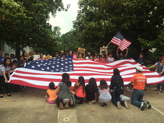 Demonstrators joined our Affiliate, Latin American Coalition, in North Carolina last week for a DAPA Day of Action, part of rallies that happened all across the country.