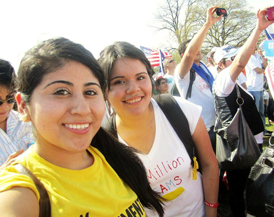Melendez, far right. Photo: Mayra Melendez