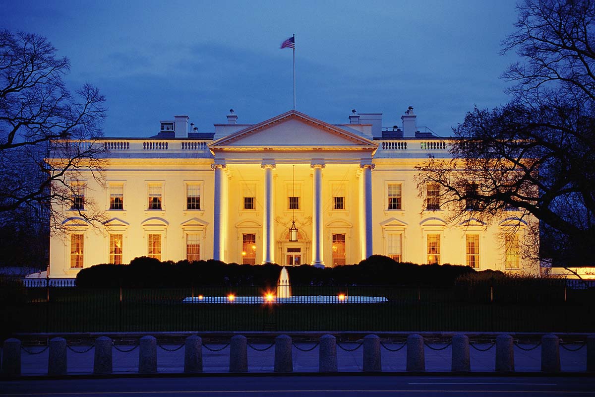 White House at Night 1792 Washington, DC, USA