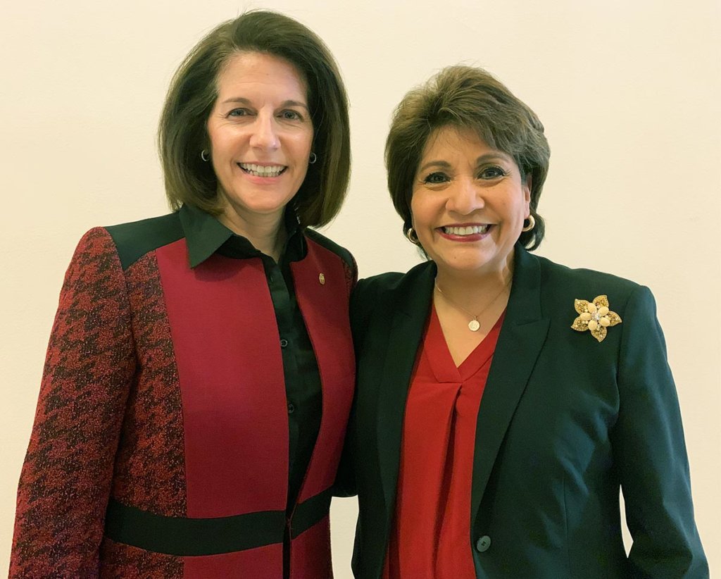 UnidosUS President and CEO Janet Murguía (right) meets with Sen. Catherine Cortez Masto of Nevada.