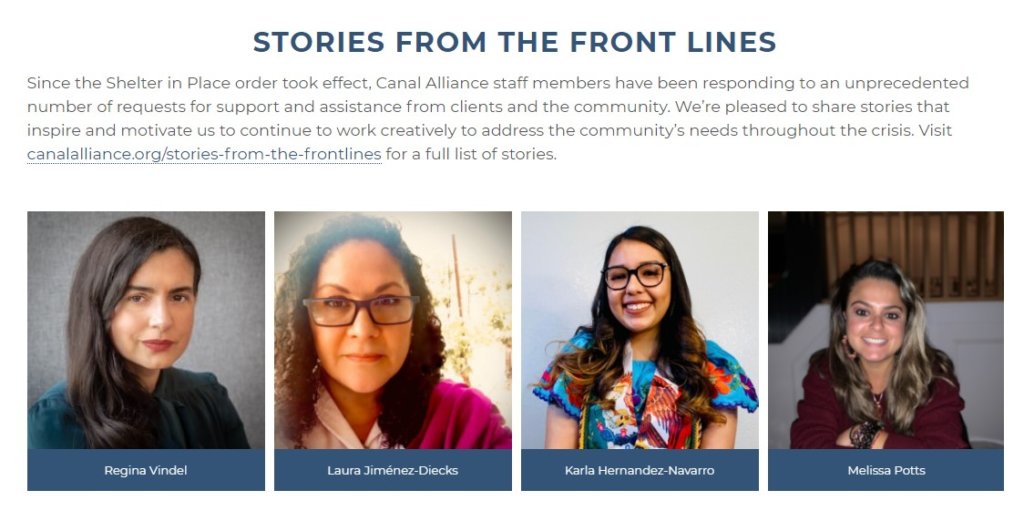 Canal Alliance, a UnidosUS Affiliate in California, is sharing stories from clients on their website.