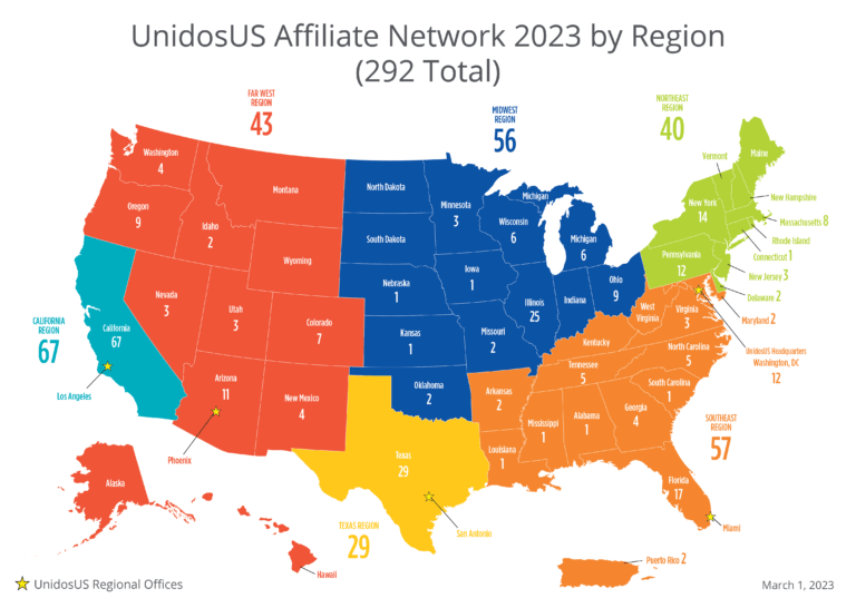 UnidosUS Affiliate Network Map