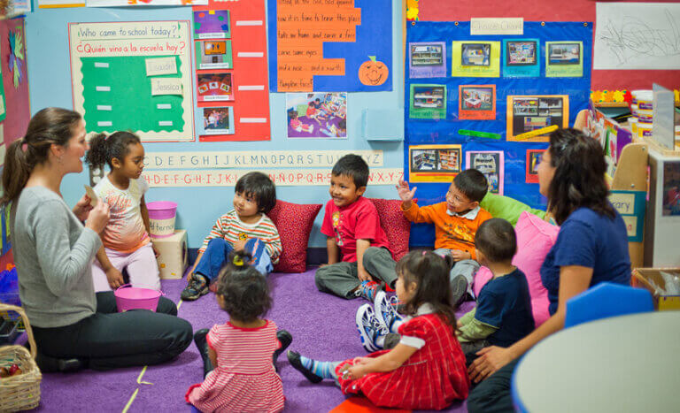 Young English Learners in a classroom