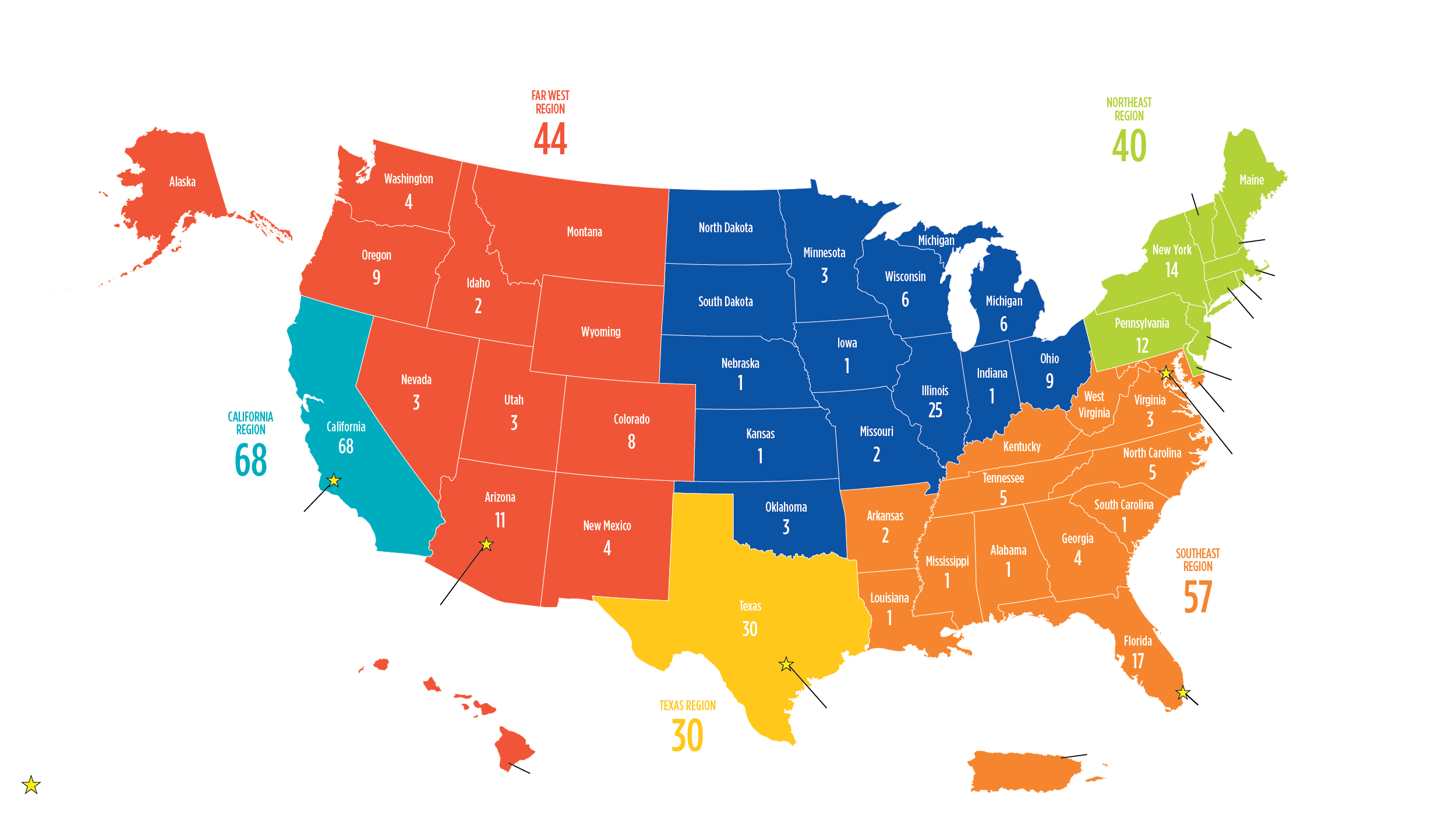 UnidosUS Affiliate Network Map 2023