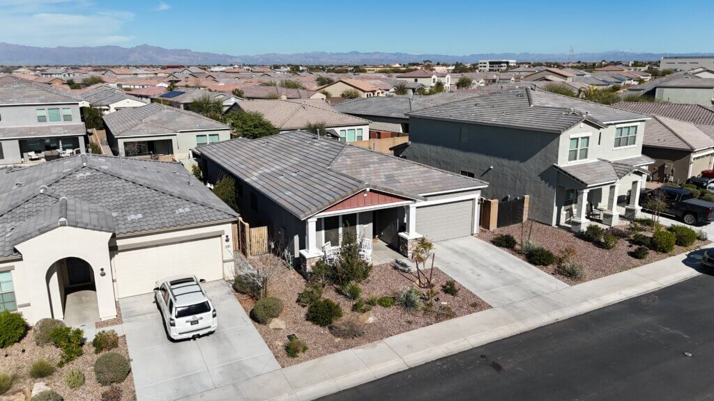 Aerial photo of homes in Arizona